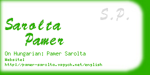 sarolta pamer business card